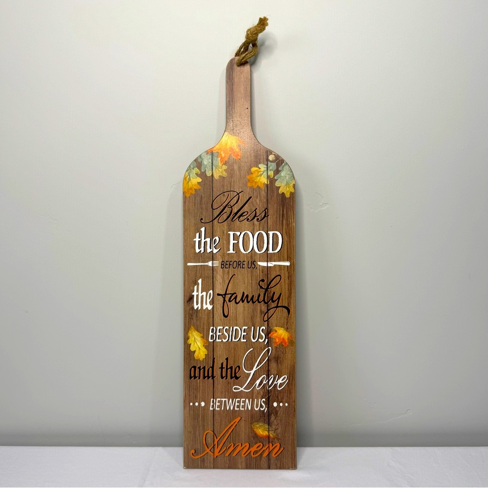 Fall Decorative Hanging Plaque Sign Wall Hanging Decor Wine Bottle